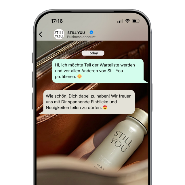 Mockup of WhatsApp Chat on iPhone